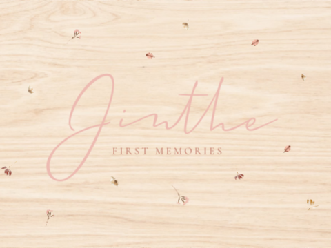 Memorybox met naam en droogbloemen