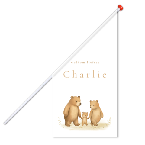 Geboortevlag met berengezin