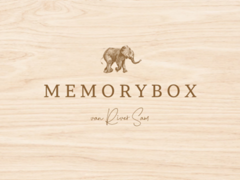 Memorybox jungle-stijl met olifant