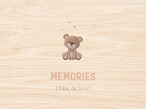 Memorybox met teddybeer en hartjes