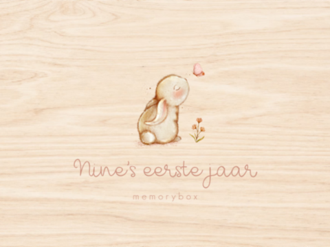 Memorybox met lief konijntje