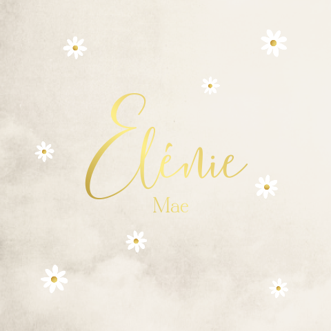 Geboortekaartje Meisje Madeliefje