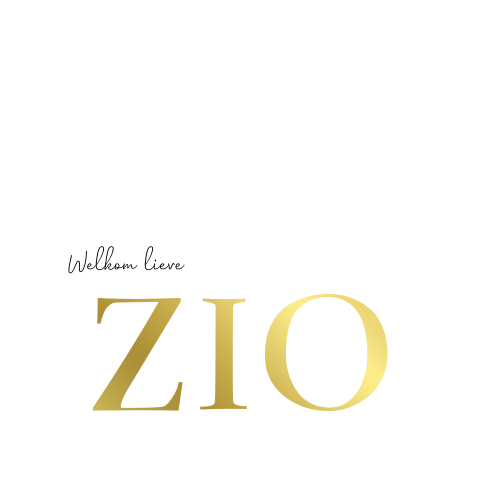 Geboortekaartje jongen wit goudfolie strak