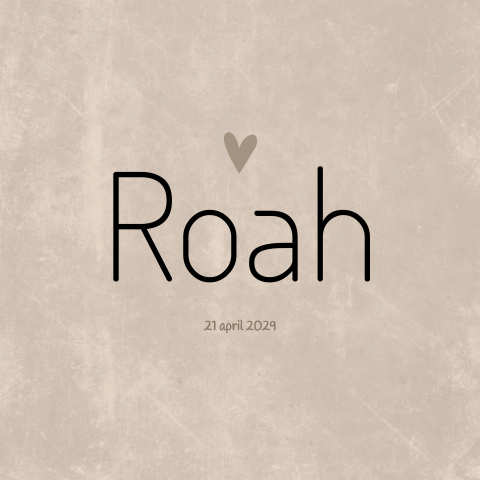 Geboortekaartje Dromerig Taupe Stoer Gevlekt