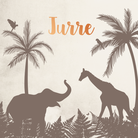 Geboortekaartje Jongen Safari Dieren Jungle