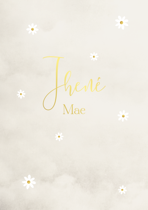 Geboortekaartje Meisje Madeliefjes