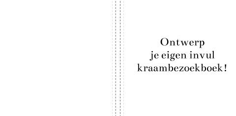 Kraambezoekboek Eigen Ontwerp Blanco
