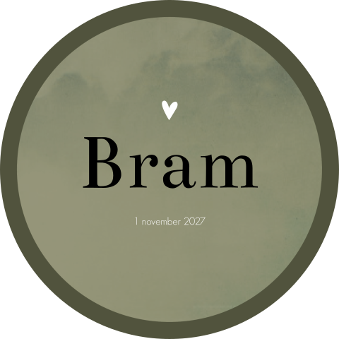 Geboortekaartje Jongen Stans Groen Stoer