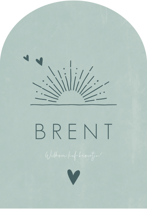 Geboortekaartje Jongen opkomende zon