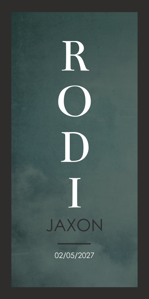 Geboortekaartje Jongen Stoer Emerald Zwart