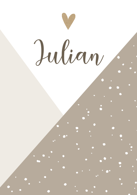 Geboortekaartje Jongen Geometrisch Stippen Neutraal