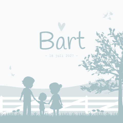 Geboortekaartje Jongen Broertje Blauw Natuur