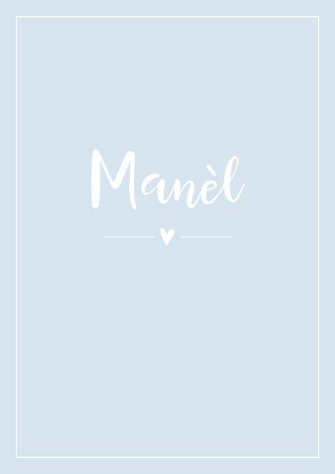 Geboortekaartje Jongen Lichtblauw Kader