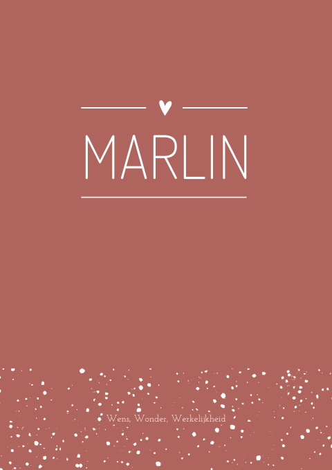 Geboortekaartje Meisje Terra Roze Stippen