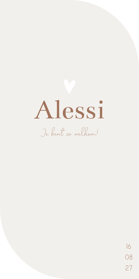 Geboortekaartje Rondhoek Meisje