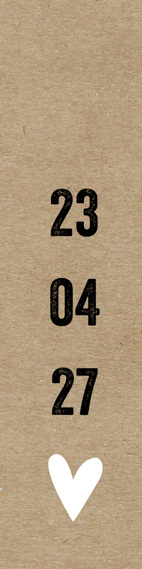 Label Small Geboortedatum Kraft