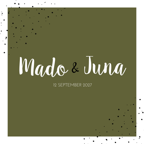 Geboortekaartje Tweeling jongens groen Stippen