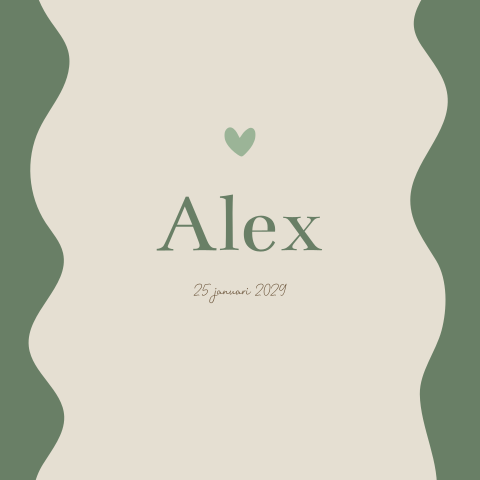 Geboortekaartje Jongen Golvend Stoer Hip 