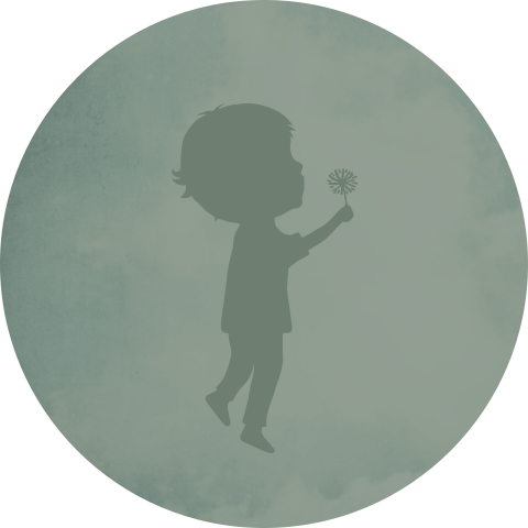 Sticker sluitzegel groen gewolkt jongen