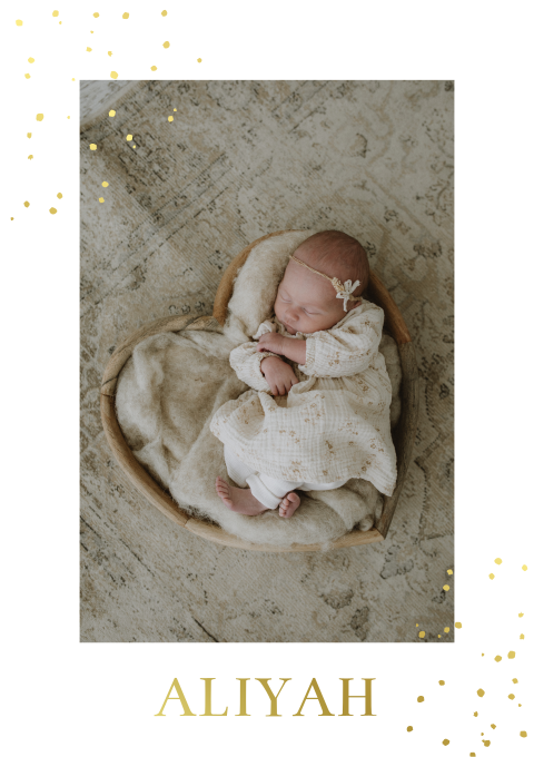 Geboortekaartje Meisje Foto Stippen