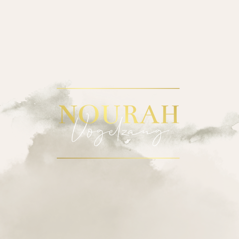 Geboortekaartje Taupe Beige Gewolkt Goudfolie