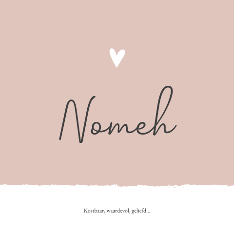 Geboortekaartje Meisje Roze Stoer Hartje