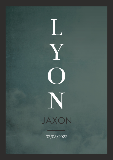 Geboortekaartje Stoer Emerald Zwart Jongen