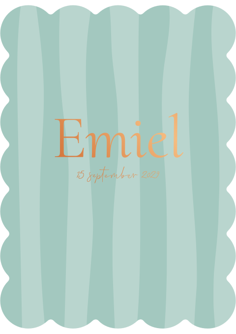 Geboortekaartje Cookie Strepen Boogjes