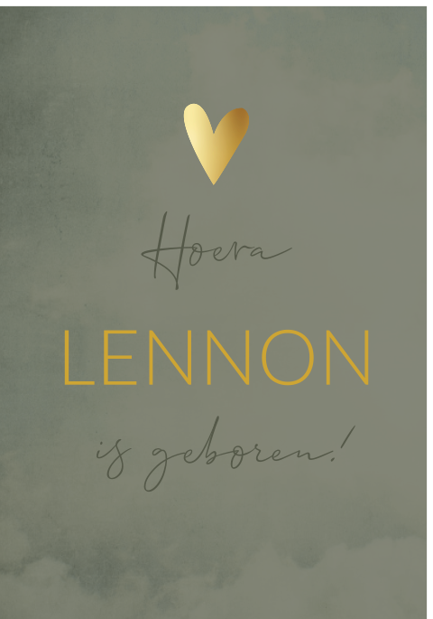 Geboortebord voor aan het raam Lennon