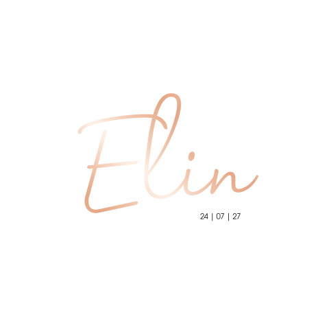 Geboortekaartje meisje neutraal rosefolie wit