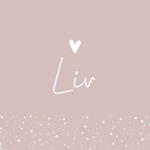 Geboortekaartje meisje oudroze lief stippen