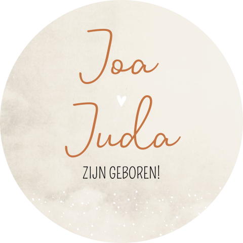 Raamsticker Tweeling Beige Neutraal Stippen