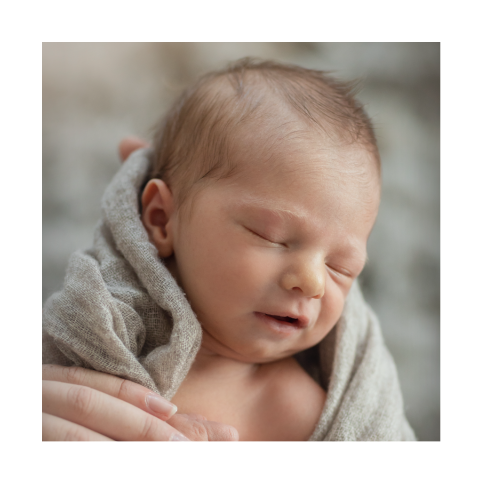 Label Vierkant Babyfoto Newborn Geboortekaartje