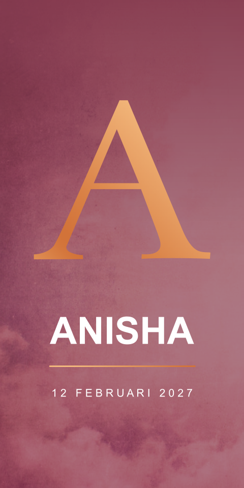 Geboortekaartje Meisje Wolken Initiaal