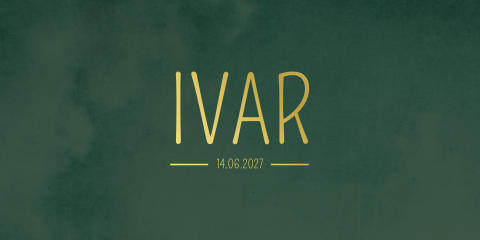 Geboortekaartje Jongen Groen Stoer Goudfolie