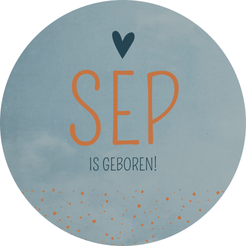 Raamsticker Blauw Stippen Rond Sep