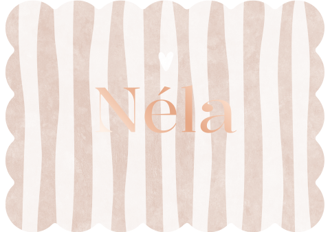 Geboortekaartje Meisje Koekje Streepjes