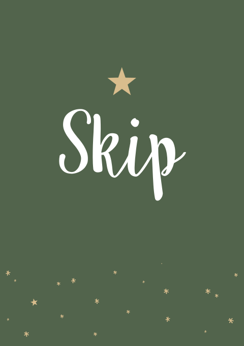 Geboortekaartje Donkergroen Ster Geel Stoer