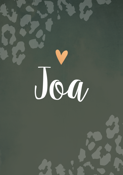 Geboortekaartje Jongen Groen Panterprint Koperfolie