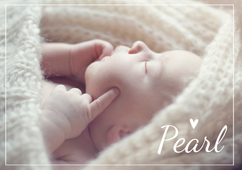 Geboortekaartje Meisje Foto Lief Babyfoto