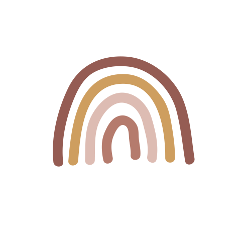 Sticker sluitzegel wit regenboog