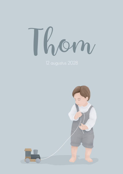 Geboortekaartje Jongen Speelgoed Trein