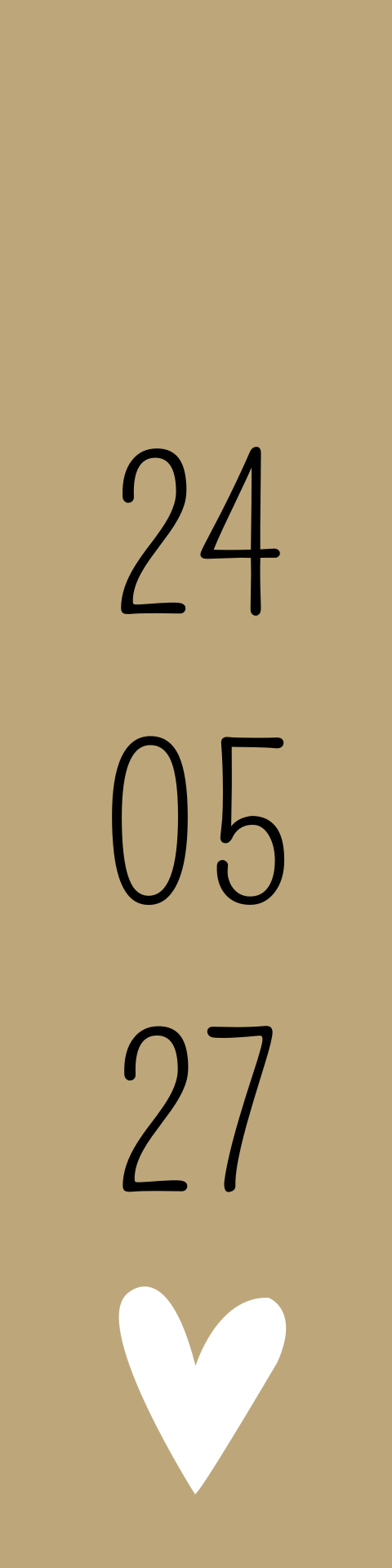 Label Small Geboortekaartje Hartje Bruin