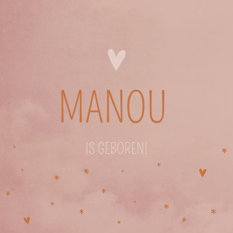 Geboortebord Tuin manou