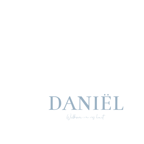 Geboortekaartje Jongen Stans Wolkje Hartje