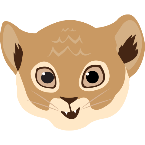 Geboortekaartje Meisje Rond Dierenkop Leeuw