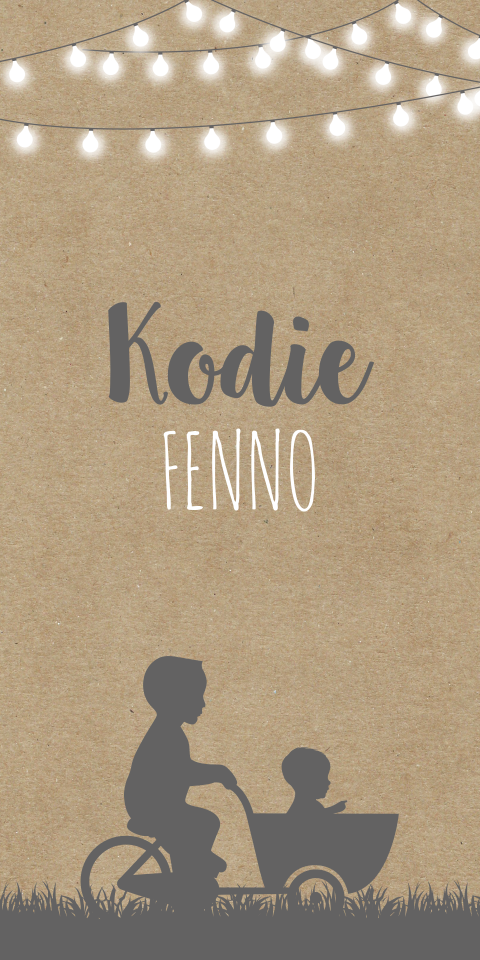 Geboortekaartje Kraft Stoer Bakfiets