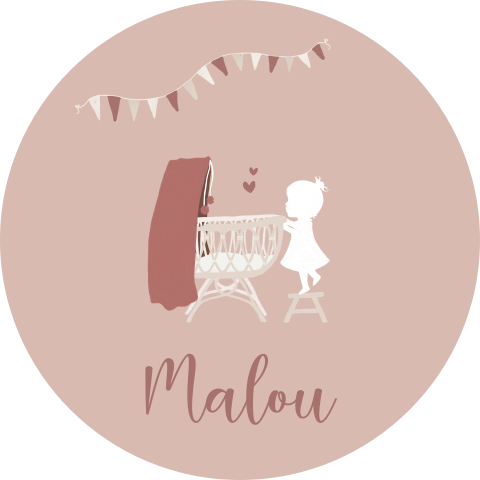 Geboortekaartje Meisje Stans Wiegje Roze