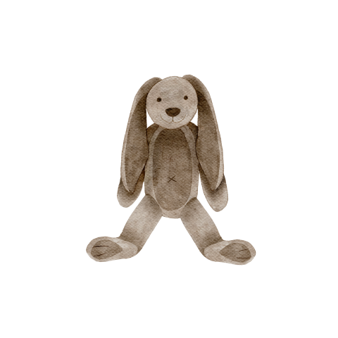 Sticker sluitzegel wit Happy Horse konijn