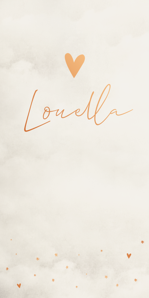 Geboortekaartje meisje Louella